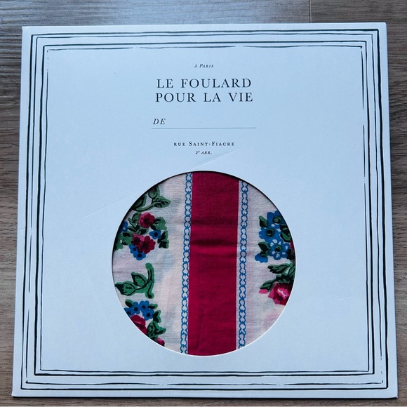 🇫🇷 Sézane Gaston Le Foulard Floral Striped Scarf - Picture 6 of 6